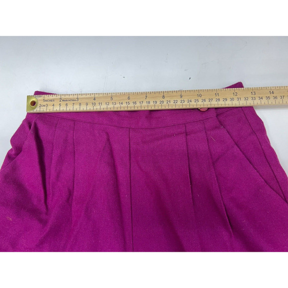 That's me! Womens Shorts Size 3/4 Pink High Waisted Pleated Wool Blend Vintage - Picture 10 of 14